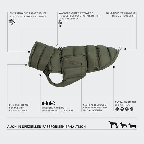 Hundemantel Winter Alaska Light Olive 2025