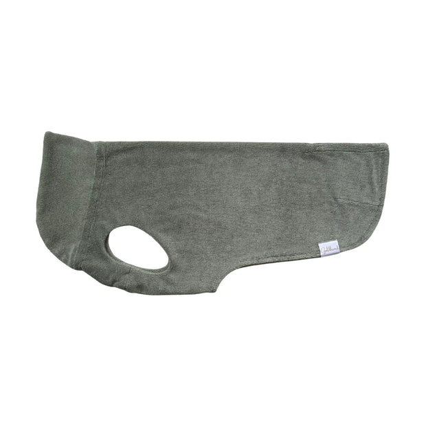 Hundebademantel dry sage