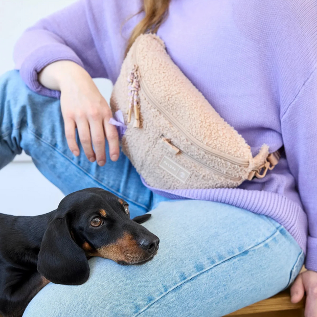 Hunde Leckerlibeutel Teddy-Fleece - Emma, Beige