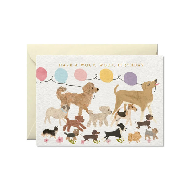 Grusskarte «Have a Woof. Woof. Birthday»