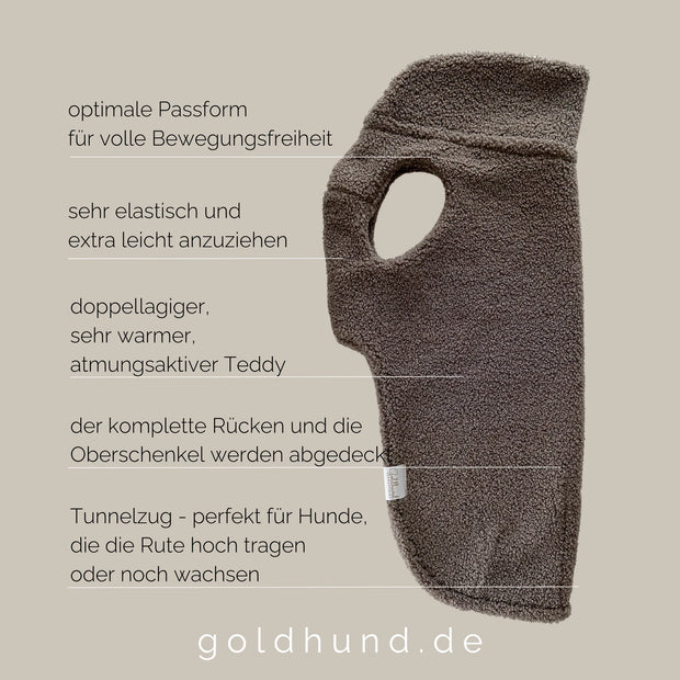 Hundepullover Teddy taupe