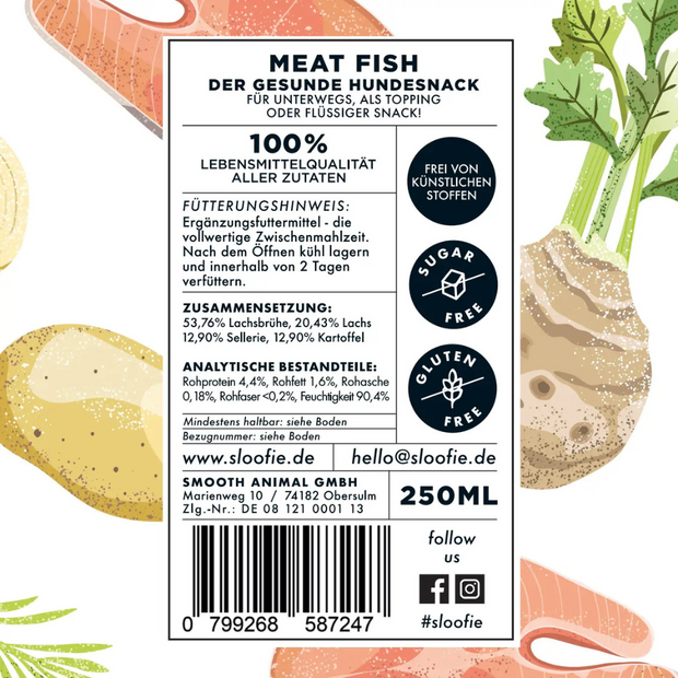 Hundesmoothie Meat Fish Lachs 250ml