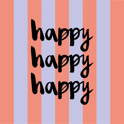 Papierservietten Happy