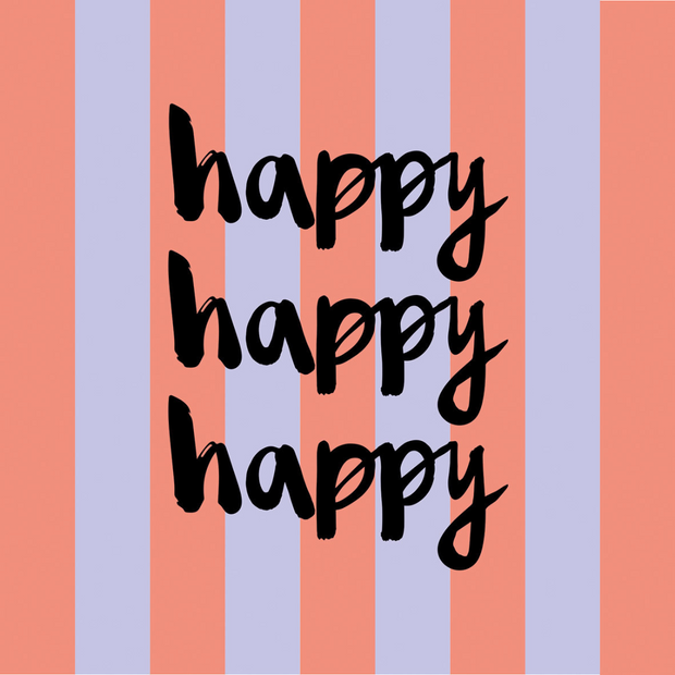 Papierservietten Happy