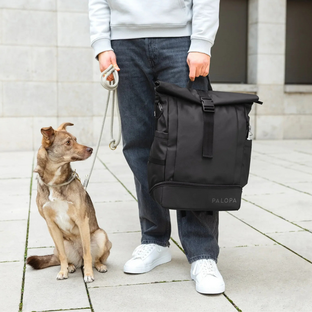 Rucksack Rolltop Yoska Schwarz