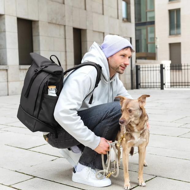 Rucksack Rolltop Yoska Schwarz