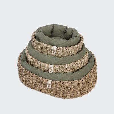 Hundekorb Lazy Canvas Olive