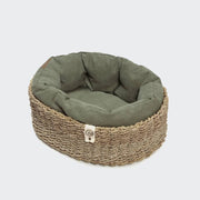 Hundekorb Lazy Canvas Olive