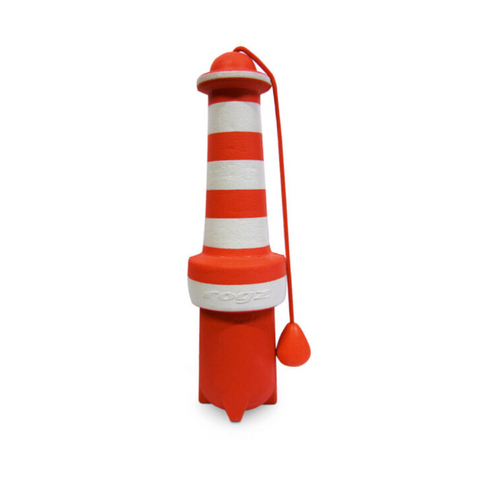 Hundespielzeuge Leuchtturm rot/weiss