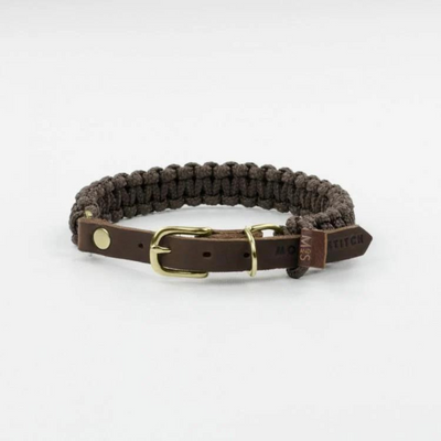 Touch of Leather Hundehalsband Braun