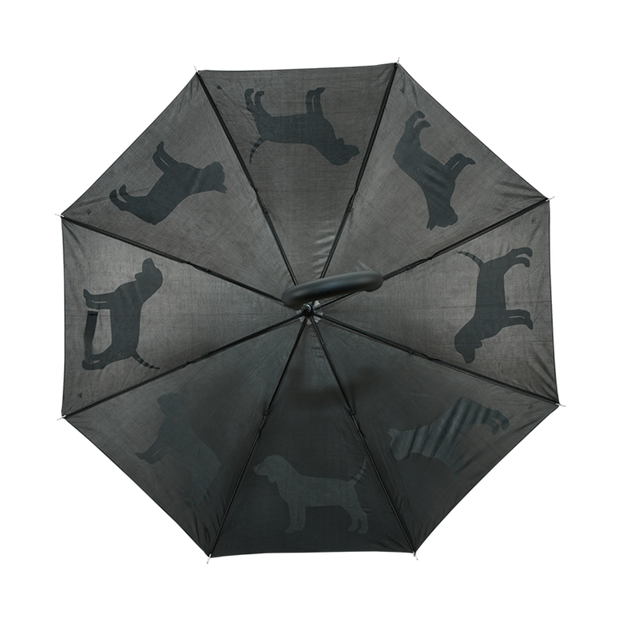 Reflektierender Regenschirm Hund