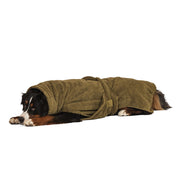 Hundebademantel Olive